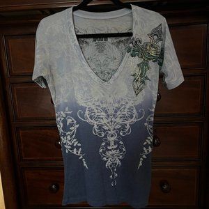 Sinful Blue V-Neck t-shirt